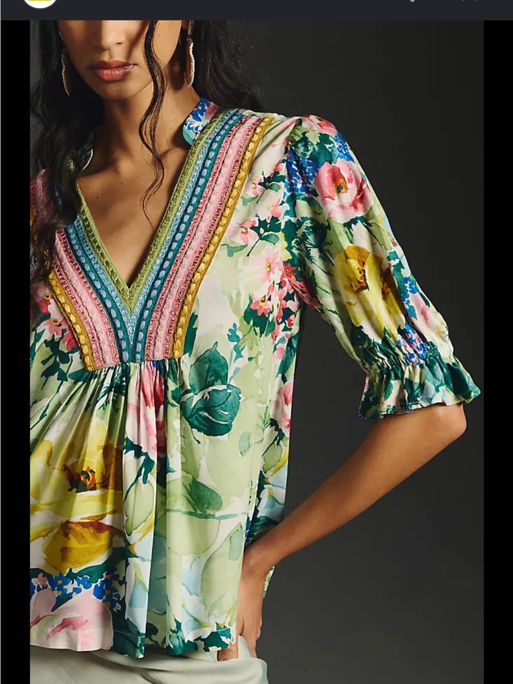 Bl^nk London Stephanie Floral Embroidered Top